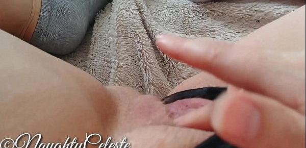  4K fingering my hairy pussy in different socks and intense orgasms